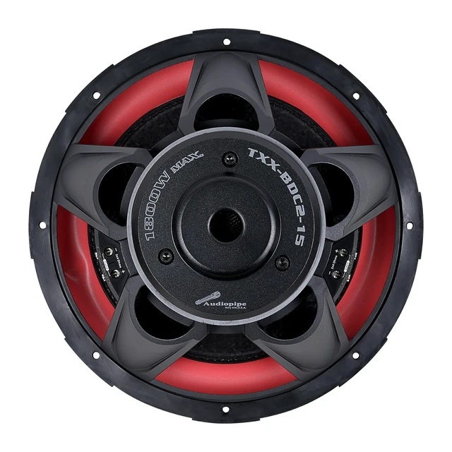 Alt view image 4 of 5 - Audiopipe 15" Double Stack Composite Cone Subwoofer (TXX-BDC2-15), Superior Performance, 1800W Max Power, 3" BASV Dual Voice Coil, Aluminum Basket, Multi-Connect Terminals, Dual 4 Ohms