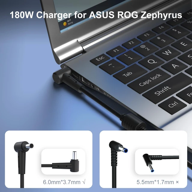 Alt view image 2 of 5 - KAQIAR 180W Charger Compatible with asus Laptop Charger Rog G14 GA401 G15 GA502,ADP-180TB H 20V 9A AC Adapter,TUF Gaming Series F15 F17 FX505D FX505G