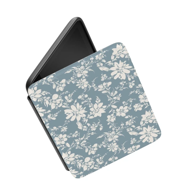 Alt view image 4 of 5 - Casely 7" Kindle Case ^^ Afternoon Tea ^^ Blue Floral ^^ Compatible with 7 Kindle Colorsoft and 7 Kindle Paperwhite (12th Gen)
