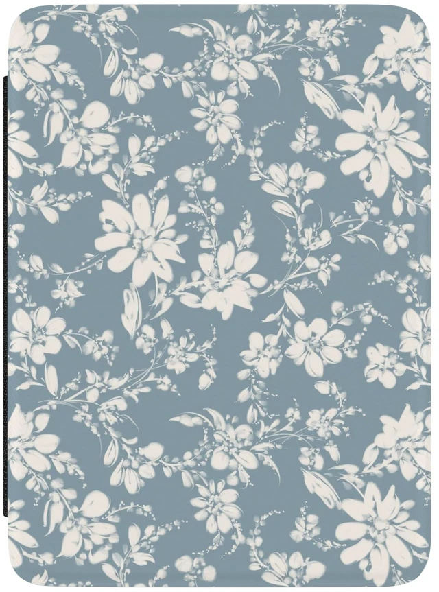 Main image of Casely 7" Kindle Case ^^ Afternoon Tea ^^ Blue Floral ^^ Compatible with 7 Kindle Colorsoft and 7 Kindle Paperwhite (12th Gen)
