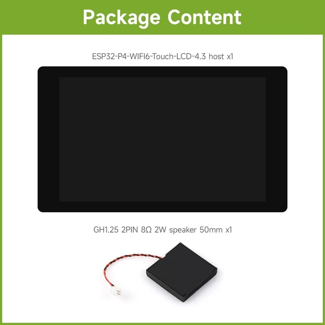 Alt view image 2 of 5 - Waveshare ESP32-P4-WIFI6 4.3inch Development Board, 480 800 Resolution, 5-Point Touch, Onboard Audio codec chip, Supports Wi-Fi 6 and BLE 5