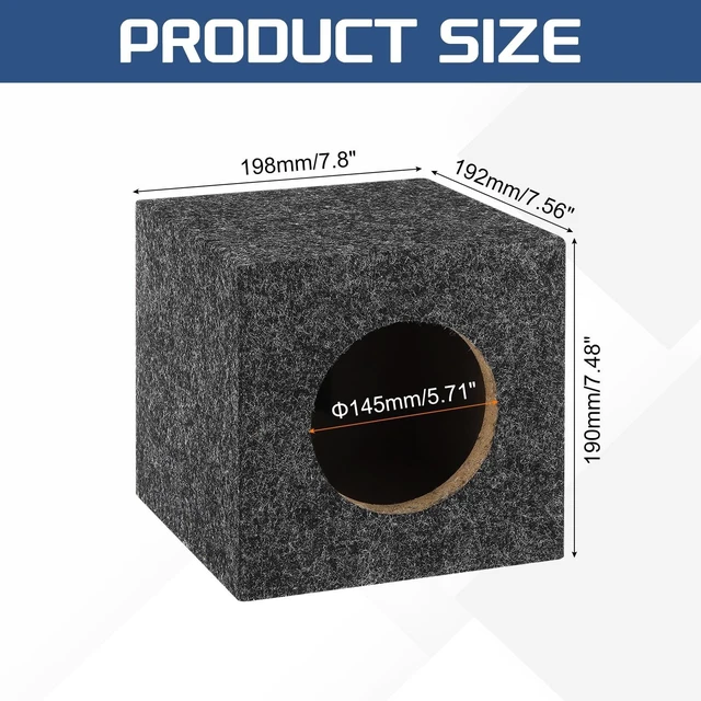 Alt view image 2 of 5 - MECCANIXITY 6.5 Inch Ported Wooden Speaker Enclosure Gray