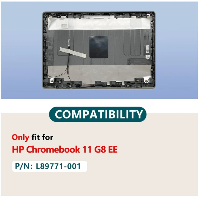 Alt view image 2 of 5 - JADTRXU Replacement LCD Back Cover for H P Chromebook 11 G8 EE 11A G8 Series Laptop Rear Top Lid Screen Case with Antenna L89771-001 Gray