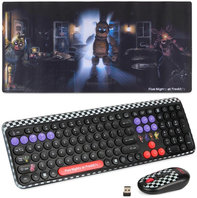 Main image of Five Nights at Freddy's Wireless Keyboard and Mouse Combo, 15"x31" Desk