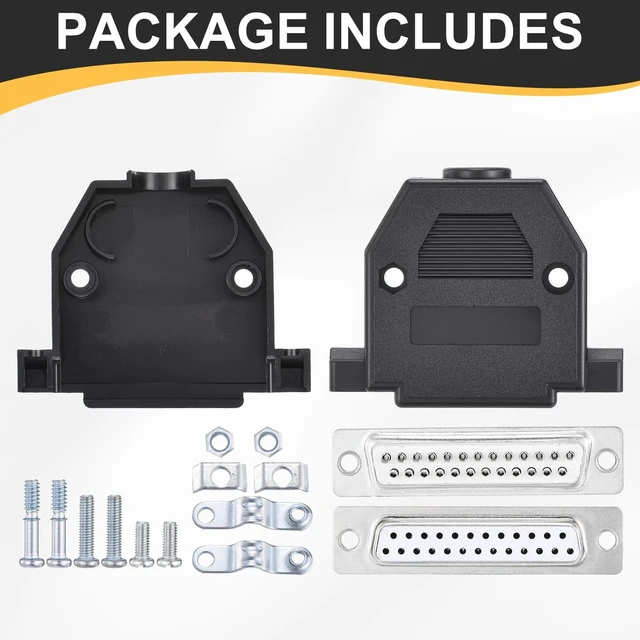 Alt view image 4 of 5 - MECCANIXITY 20pcs DB25 D-SUB Solder Type Connector Adapter Kit 2 Row 25 Pin