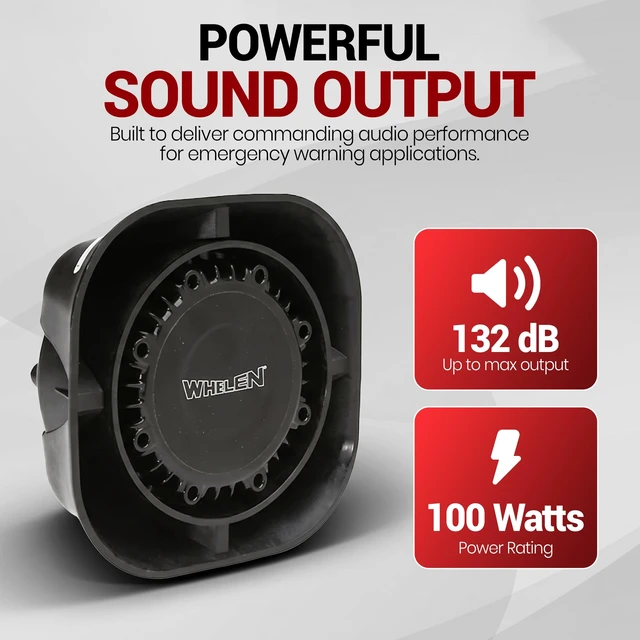 Alt view image 2 of 5 - Whelen SA315U 100-Watt Siren Speaker with SAK1 Universal Mounting Bracket