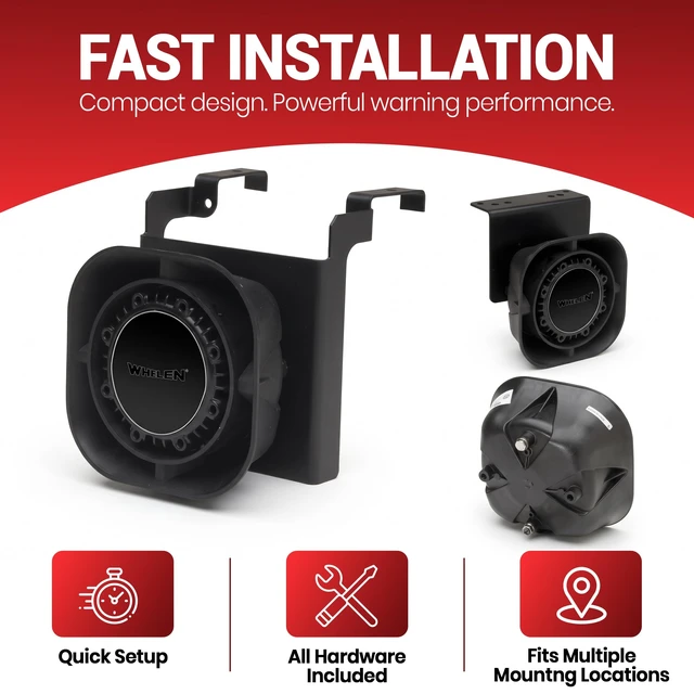 Alt view image 4 of 5 - Whelen SA315U 100-Watt Siren Speaker with SAK1 Universal Mounting Bracket