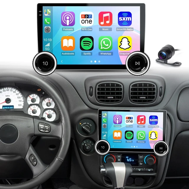 Alt view image 2 of 5 - 4+64G 10.1" Car Stereo Radio for Chevy Trailblazer 2002-2009 Carplay Screen