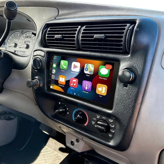 Alt view image 3 of 5 - 4+64G Double Din Car Radio for Ford Ranger 1998-2005 2006 with Backup Camera, 10 Inch Touch Screen Stereo for Ford Ranger GPS Navi 4 Core Head Unit with Wireless Carplay Bluetooth FM/RDS DSP