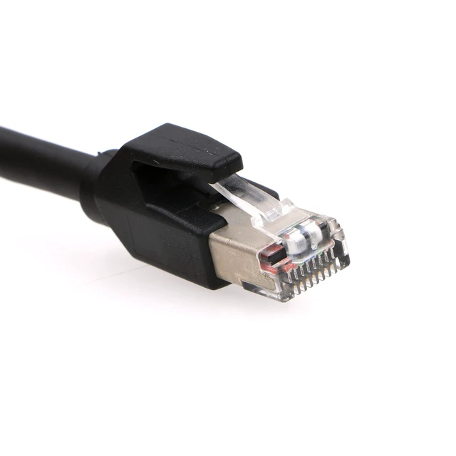 Alt view image 5 of 5 - AConnect M12-RJ45-XCode-Ethernet-Shielded-Industrial-Waterproof-Cable for Cognex Industrial Camera M12 8Pin X-Code Male to RJ45 Cat6a Flexible 9.8Ft^^3M