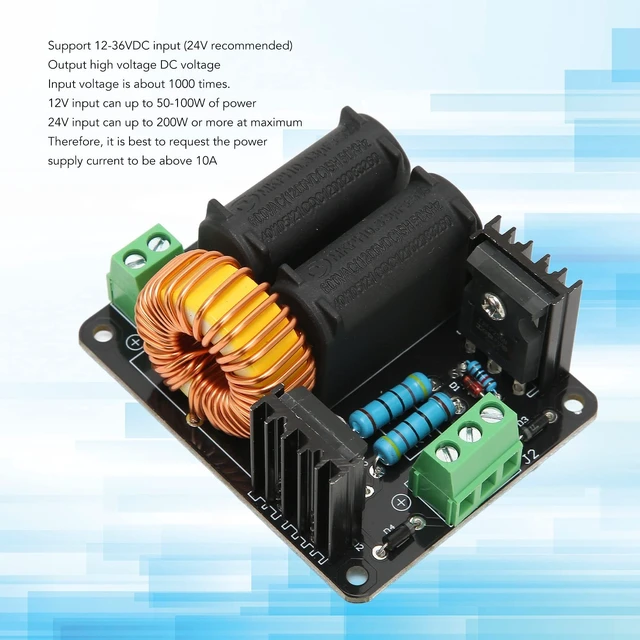 Alt view image 2 of 5 - ZVS Module, Heating Power Supply Module Flyback Driver, High Voltage Power Supply Module with Coil for DIY Player