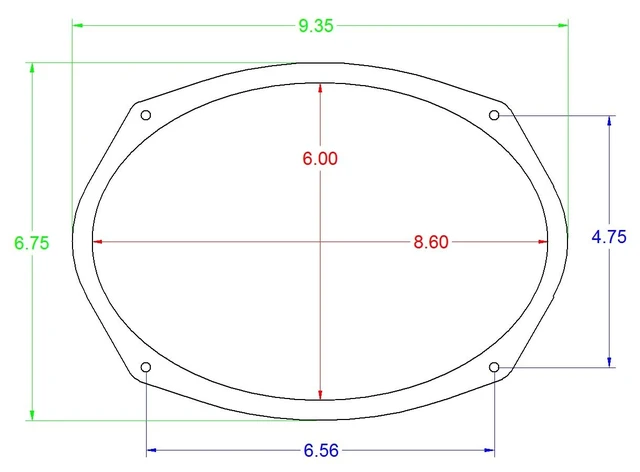 Alt view image 3 of 3 - 6x9" Speaker Spacers Depth Extender Extending Rings - 1/2" thick - SSK69 - Stackable - Perfect For Framing Fiberglass Enclosures - 1 Pair