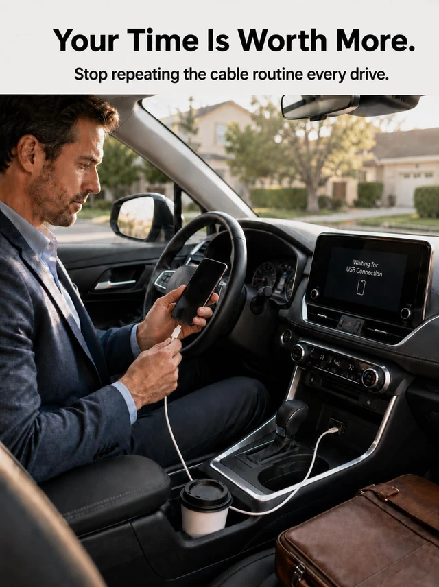 Alt view image 5 of 5 - UFOself Wireless CarPlay Adapter for iPhone & Android Auto, Auto Reconnect