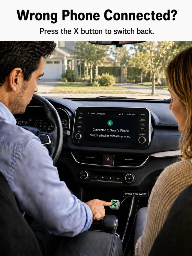 Alt view image 2 of 5 - UFOself Wireless CarPlay Adapter for iPhone & Android Auto, Auto Reconnect
