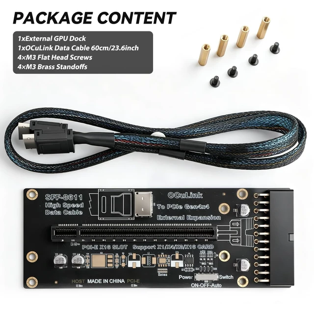 Alt view image 4 of 5 - OCuLink eGPU Dock