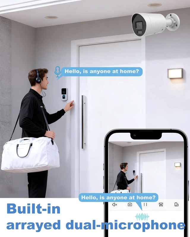 Alt view image 5 of 5 - Koiron 4K 8MP DS-2CD2083G2-LI2U/SRB HIKVIS0N_AcuSense PoE Bullet IP Camera