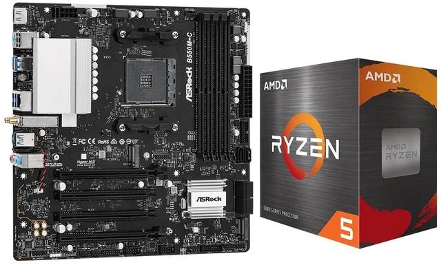 Main image of MICRO CENTER AMD 5500 Processor with ASRock B550M-C WiFi MATX Motherboard