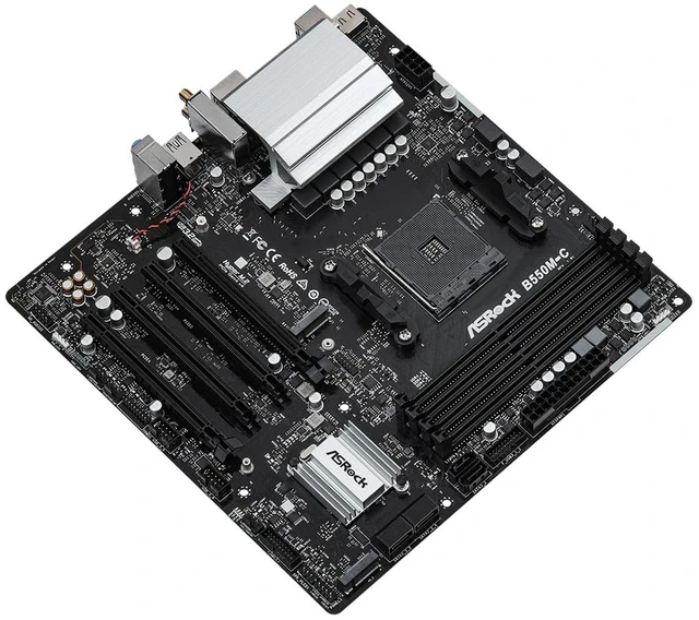 Alt view image 4 of 5 - MICRO CENTER AMD 5500 Processor with ASRock B550M-C WiFi MATX Motherboard