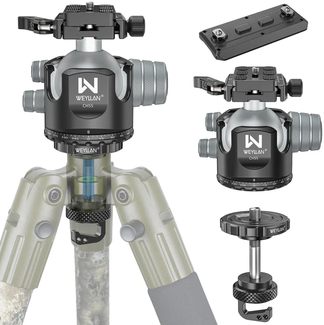 Main image of WEYLLAN Tripod Ball Head Conversion Kit w Lever Release for BOG DeathGrip