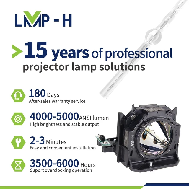 Alt view image 3 of 5 - LMP-H ET-LAD60 Replacement Projector Lamp with Housing Compatible with for Panasonic PT-D5000 D6000 D6710 DW530E DW640 DW740S DW6300 DZ570E DZ680 DZ770K DZ6700 DZ6710 DX500E DX610 DX810S FDZ670