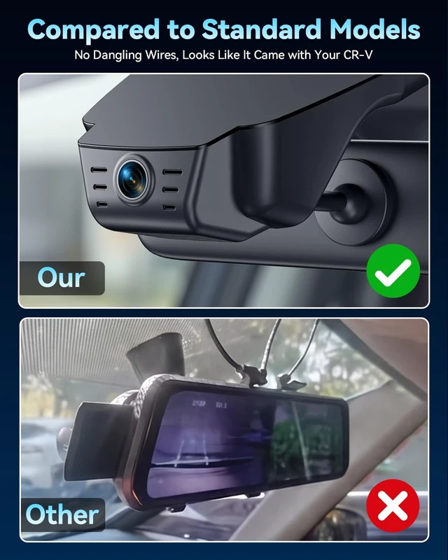 Alt view image 5 of 5 - OVAMAN OEM-Fit 4K Dash Cam for Honda CR-V/Hybrid 2023-2026, 64GB