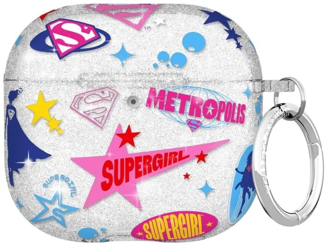 Main image of VELVET CAVIAR for AirPods 5 / AirPods 4 Case (2026/2024) - Cute Protective Hard Cover with Keychain - Supergirl Krypto Glitter