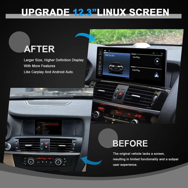 Alt view image 3 of 5 - PEMP Ultra-Thin 12.3" Linux HD Screen for BMW F25 F26 2013-2017