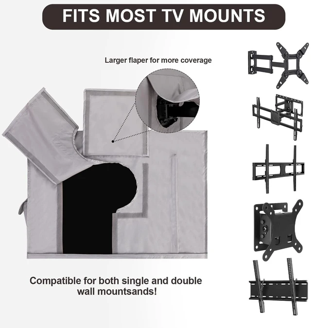 Alt view image 5 of 5 - PureFit Outdoor TV Cover for Outside 52-55 Inch Weatherproof Waterproof