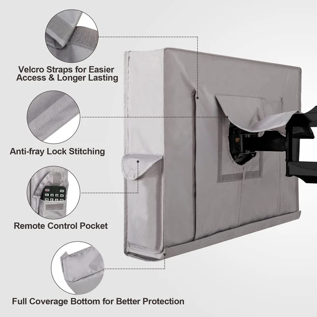 Alt view image 3 of 5 - PureFit Outdoor TV Cover for Outside 52-55 Inch Weatherproof Waterproof
