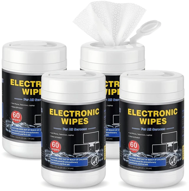 Main image of Threlaco 4 Pack 240 Count Electronic Screen Cleaning Wipes