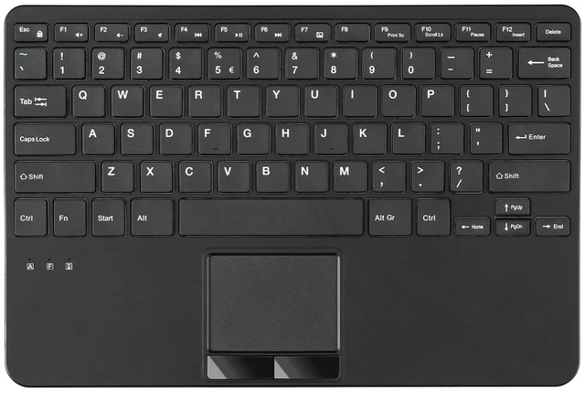 Main image of Perixx PERIBOARD-725 Wireless Keyboard with Touchpad, Multi-Device Connection via 2.4G & Bluetooth, Silent Scissor Keys, Compact 11.18x7.17x1.1 Inches, US English