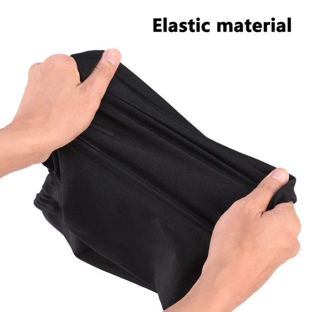 Alt view image 2 of 5 - Indoor TV dust cover, elastic fabric with adjustable size, Suitable for most brands of 66-75 inch flat or curved TVs (Black, 66 - 75 inches)