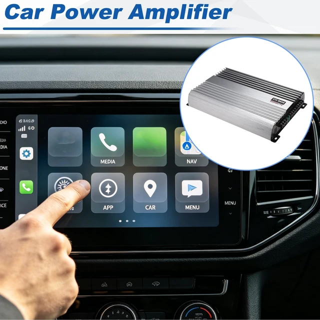 Alt view image 2 of 5 - RATCHROLL 6800 W 12 V Car Power Amplifier Class A/B Full-Range Amplifier Car Audio Stereo Amplifier Stereo Power Amp for Subwoofer and Door Speakers