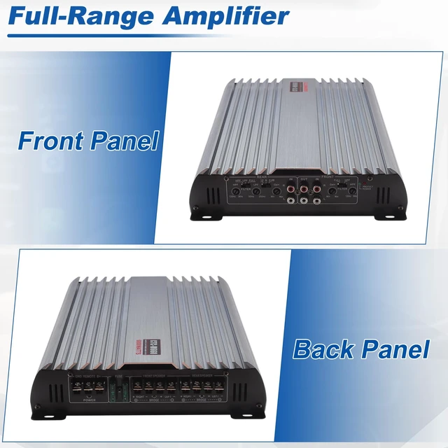 Alt view image 4 of 5 - RATCHROLL 6800 W 12 V Car Power Amplifier Class A/B Full-Range Amplifier Car Audio Stereo Amplifier Stereo Power Amp for Subwoofer and Door Speakers