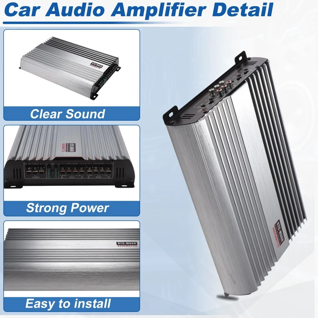 Alt view image 5 of 5 - RATCHROLL 6800 W 12 V Car Power Amplifier Class A/B Full-Range Amplifier Car Audio Stereo Amplifier Stereo Power Amp for Subwoofer and Door Speakers