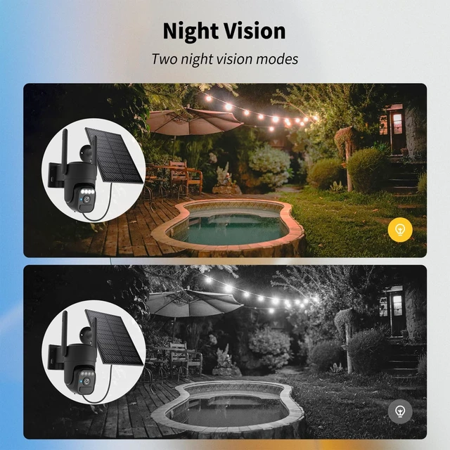 Alt view image 4 of 5 - WY-LINK Solar Camera Outdoor Wireless,360 WiFi Security Cameras for Home