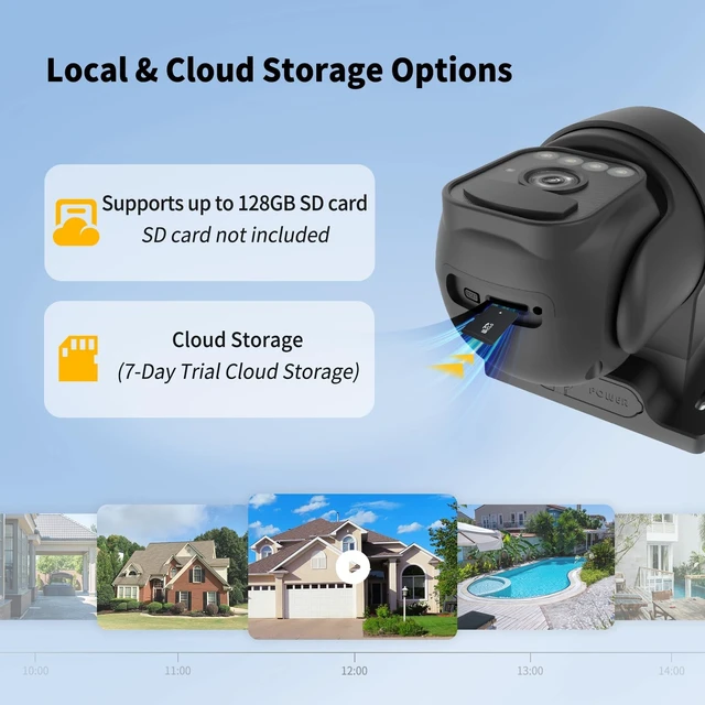 Alt view image 5 of 5 - WY-LINK Solar Camera Outdoor Wireless,360 WiFi Security Cameras for Home