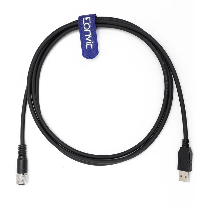 Alt view image 4 of 4 - Eonvic Industrial M12 5 Pin A Code Female to USB 2.0 Male Data Connection Cable High Flex Shielded Moulded IP67 Waterproof Cable 5M