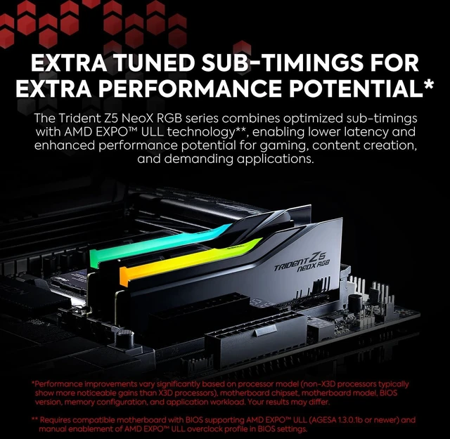 Alt view image 3 of 5 - G.SKILL Trident Z5 NeoX RGB Series DDR5 RAM (AMD EXPO ULL & EXPO) 32GB (2x16GB) Up to 6000MT/s* CL30-38-38-32 1.35V Desktop Computer Memory U-DIMM - Matte White (F5-6000A3038F16GX2-TZ5NXRW)