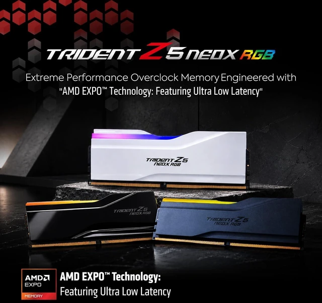Alt view image 2 of 5 - G.SKILL Trident Z5 NeoX RGB Series DDR5 RAM (AMD EXPO ULL & EXPO) 32GB (2x16GB) Up to 6000MT/s* CL30-38-38-32 1.35V Desktop Computer Memory U-DIMM - Matte White (F5-6000A3038F16GX2-TZ5NXRW)