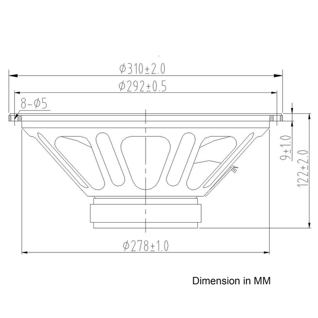 Alt view image 5 of 5 - Sound Town 12" Raw Woofer Speaker, 250 Watts Pro Audio PA DJ Replacement Low Frequency Driver (MLF-12)