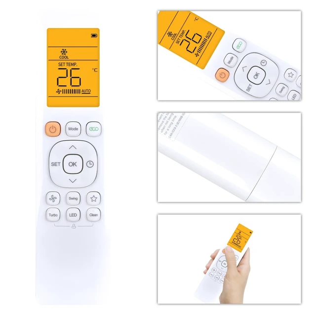 Alt view image 2 of 4 - Remote Control for Senville LETO Series Air Conditioner SENL-09CD-16