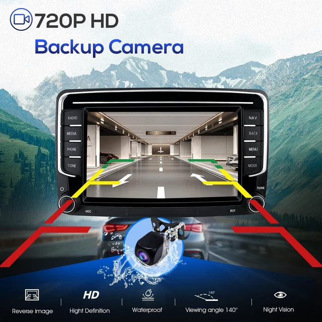 Alt view image 5 of 5 - Haudio 7 inch Double Din Car Stereo,for 2009-2012 VW Golf/Touran/Tiguan/Magotan/Passat/Scirocco^^Skoda Car,Wireless Apple Carplay & Android Auto, Bluetooth,SWC,Mirror Link,AUX,FM Car Radio Rece