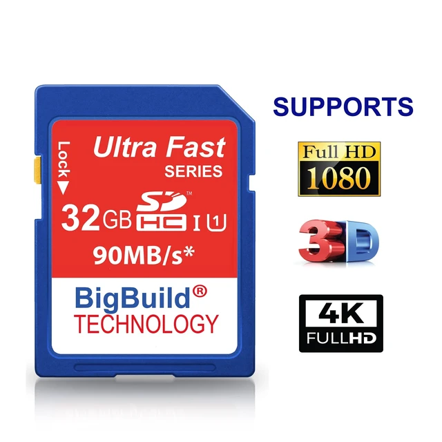 Alt view image 3 of 5 - BigBuild Technology 32GB Ultra Fast 90MB/s Memory Card,for Canon EOS 2000D, 4000D Camera, Class 10 SDHC