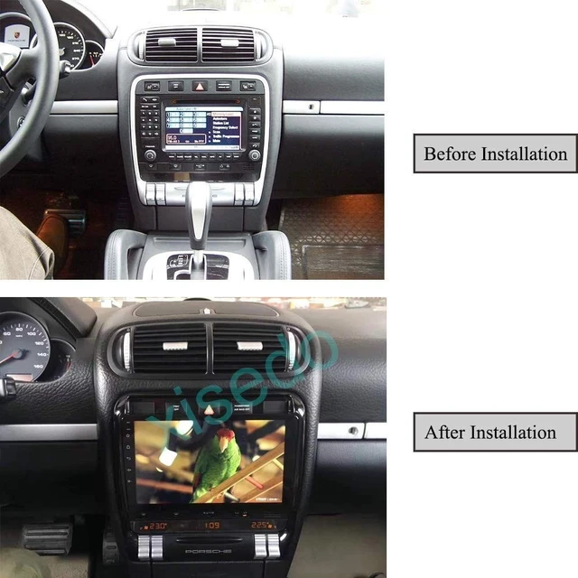 Alt view image 2 of 5 - XISEDO for Porsche Cayenne (2003-2010) Android 10 Car Stereo Head Unit in Dash Car Radio GPS Navigation 9 Inch 2.5D Touchscreen (with Fiber Optic decoder)
