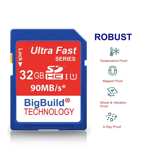 Alt view image 4 of 5 - BigBuild Technology 32GB Ultra Fast 90MB/s Memory Card,for Canon EOS 2000D, 4000D Camera, Class 10 SDHC