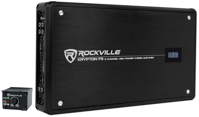 Main image of Rockville Krypton F5 5 Channel Car Amplifier, 3200W Peak / 800W RMS
