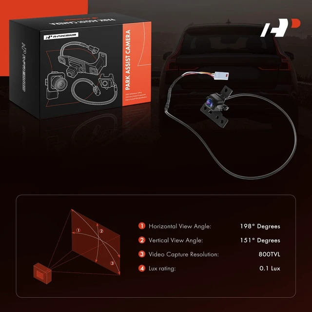 Alt view image 2 of 5 - A-Premium Surround View Backup Camera Compatible with GMC