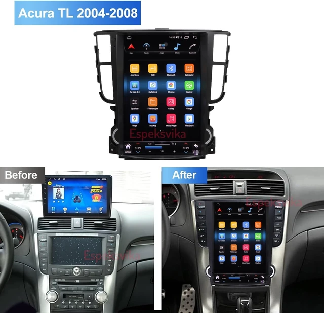 Alt view image 2 of 5 - 12.1" Car Radio Stereo for Acura TL 2004-2008 4+64G