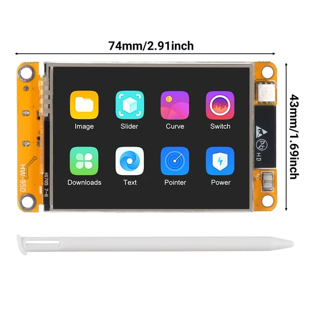 Alt view image 2 of 5 - AOICRIE 2pcs 2.4" inch ESP32 Display ESP32 Development Board ESP32-2432S028R WiFi Bluetooth Resistive Touch Screen ILI9341 Driver 240X320 Smart Display TFT LCD Module